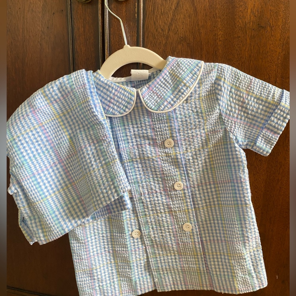 Bailey Boys size 2T seersucker shirt and shorts set
